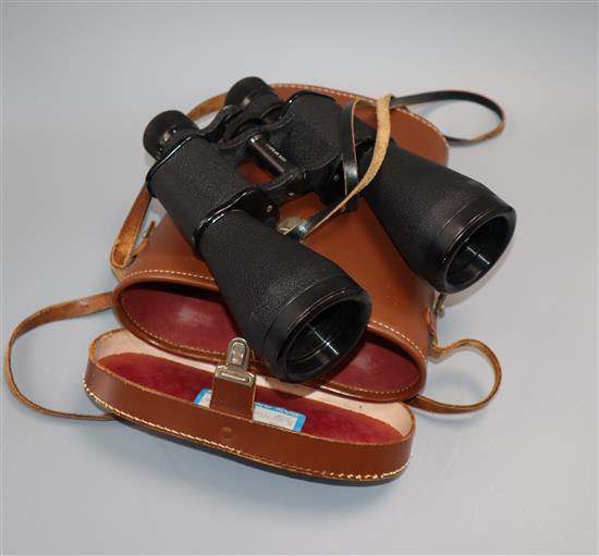 A cased pair of Lindermann Superview Binoculars c.1950, serial no.6267